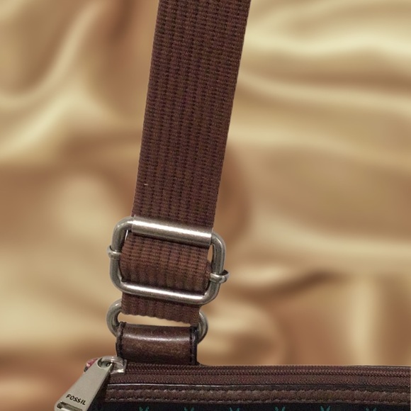 Fossil Key-Per Boho Crossbody/Shoulder Bag, Brown & Red - Picture 9 of 12